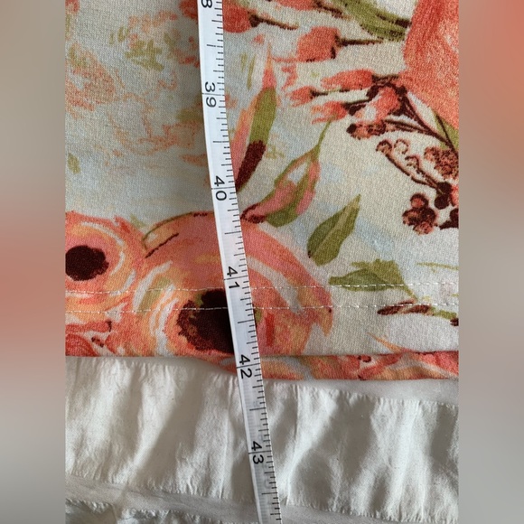 LuLaRoe Floral Short-Sleeve Swing Dress in Coral on Cream - Picture 9 of 16